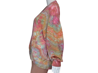 Women's Medium Tie-dye Cardigan Sweatshirt