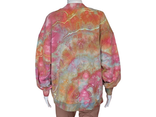 Women's Medium Tie-dye Cardigan Sweatshirt