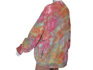 Women's Medium Tie-dye Cardigan Sweatshirt