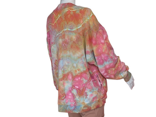 Women's Medium Tie-dye Cardigan Sweatshirt