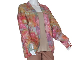 Women's Medium Tie-dye Cardigan Sweatshirt