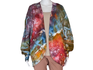 Women's Large Tie-dye Cardigan Sweatshirt