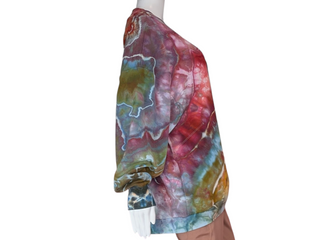 Women's Large Tie-dye Cardigan Sweatshirt