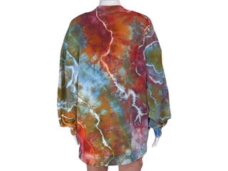 Women's Large Tie-dye Cardigan Sweatshirt