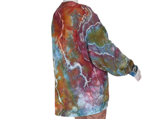 Women's Large Tie-dye Cardigan Sweatshirt