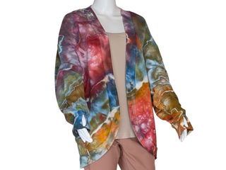 Women's Large Tie-dye Cardigan Sweatshirt