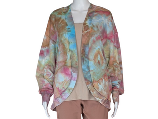 Women's Large Tie-dye Cardigan Sweatshirt