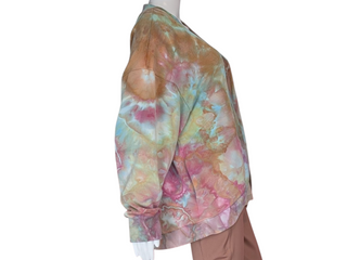 Women's Large Tie-dye Cardigan Sweatshirt