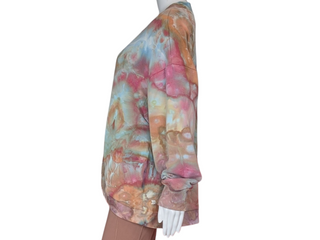 Women's Large Tie-dye Cardigan Sweatshirt