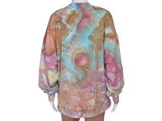 Women's Large Tie-dye Cardigan Sweatshirt