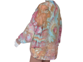 Women's Large Tie-dye Cardigan Sweatshirt