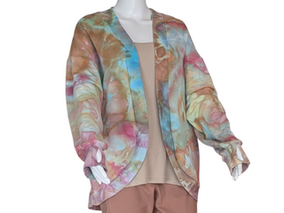 Women's Large Tie-dye Cardigan Sweatshirt