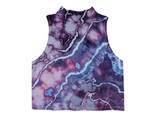 Women's Large Tie-dye Crop Top Tank