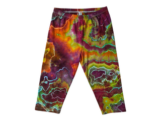 Women's Large Tie-dye Capri Leggings