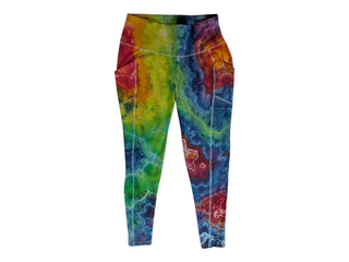 Women's 1X Rainbow Tie-dye Yoga Pants