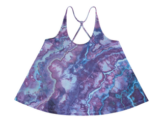 Women's Small Flowy Tie-dye Tank Top