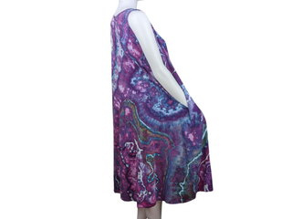 Women's XXL Flowy Tie-dye Sundress with Pockets