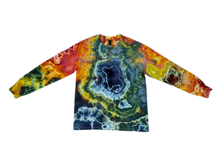 Men's Large Tie-dye Long-sleeved Tee