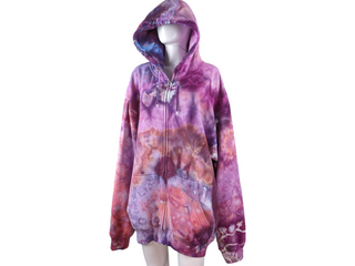 Men's 3XL Tie-dye Zip Up Hoodie