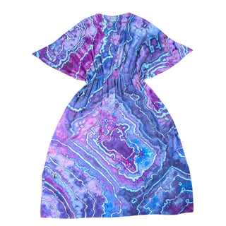 Women's 2XL/3XL Tie-dye Rayon Caftan with Pockets