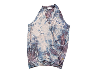 Women's Small Tie-dye Bubble Halter Tank Top