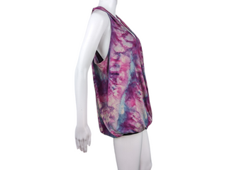 Women's XL Tie-dye Bubble Halter Tank Top