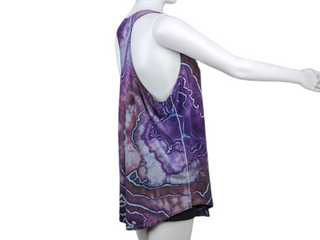 Women's XL Flowy Tie-dye Racerback Tank Top