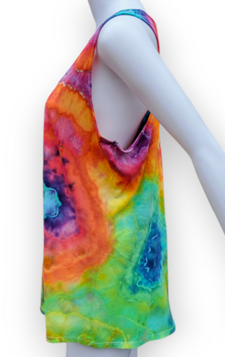 Women's XL Flowy Tie-dye Racerback Tank Top