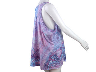 Women's XXL Tie-dye Flowy Racerback Tank Top