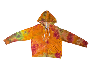 Women's XL Tie-dye Zip Up Hoodie