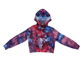 Youth Medium Tie-dye Zip Up Hoodie