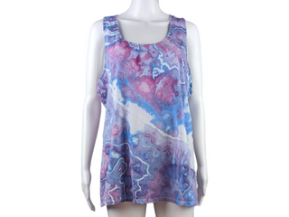 Women's XXL Tie-dye Flowy Racerback Tank Top