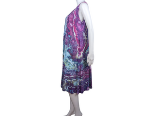 Women's XXL Flowy Tie-dye Sundress with Pockets