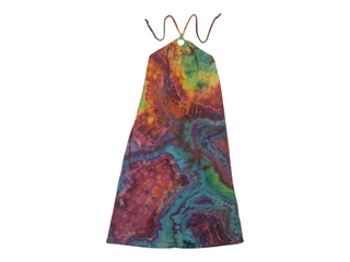 Women's Small Reversed Tie-dye Halter Dress