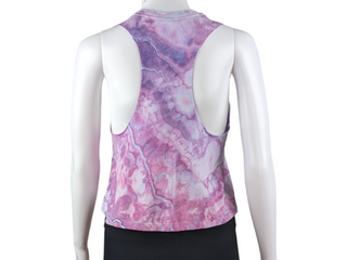 Women's Medium Tie-dye Racerback Crop Top Tank