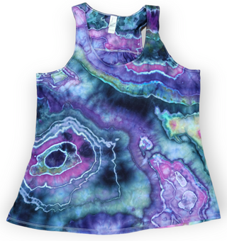 Women's Large Flowy Tie-dye Racerback Tank Top