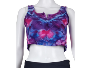 Women's XL Tie-dye Crop Top Tank Top