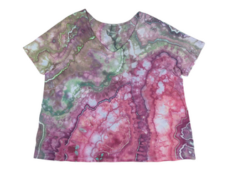 Women's 3XL Tie-dye V-Neck Top