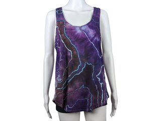 Women's XL Flowy Tie-dye Racerback Tank Top