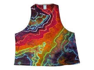 Women's XL Tie-dye Racerback Tank Top