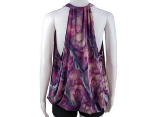 Women's Tie-dye Bubble Halter Tank Top