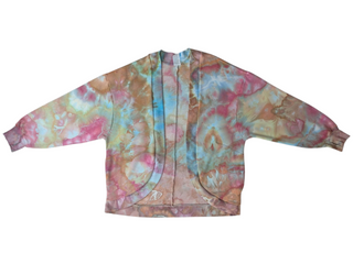 Women's Large Tie-dye Cardigan Sweatshirt