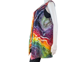 Women's Small Flowy Tie-dye Vest