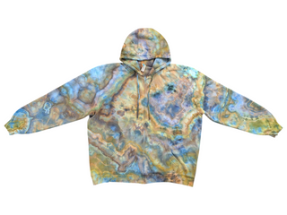 Men's 2XL Tie-dye Zip-up Hoodie