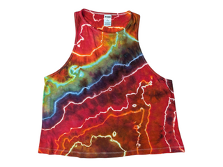 Women's Medium Tie-dye Racerback Tank Top