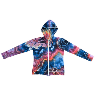 Women's Medium Tie-dye Lightweight Zip-up Hoodie