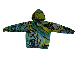 Men's Medium Reversed Tie-dye Zip-up Hoodie