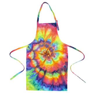 Spiral Rainbow Tie-Dye Apron