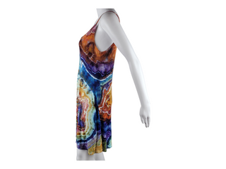 Women's Small Tie-dye Sundress With Pockets