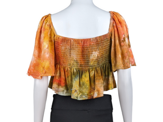 Women's Large Tie-dye Flowy Crop Top